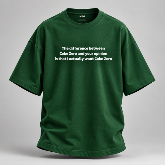 Coke Zero Opinion - Unisex Terry Oversized Tee