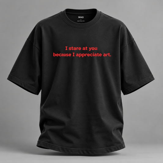 Staring Art - Unisex Terry Oversized Tee