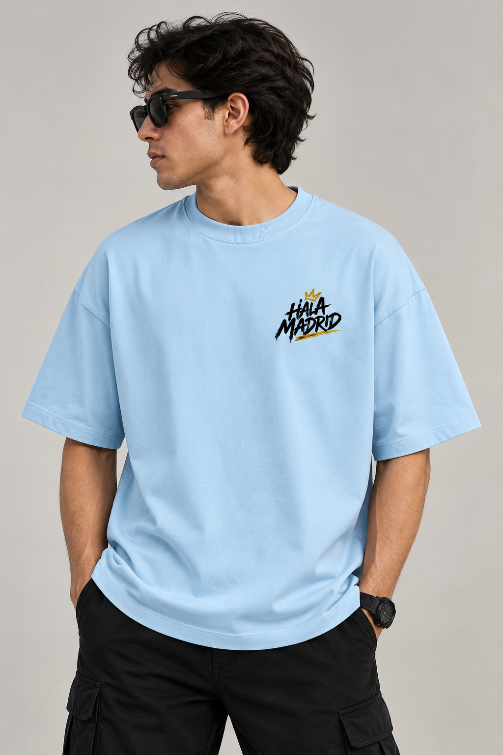Hala Madrid - Unisex Terry Oversized Tee