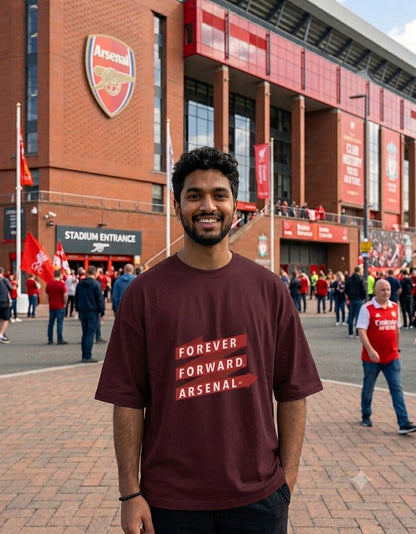 Arsenal Fan Unisex Terry Oversized Tee (Front Print)