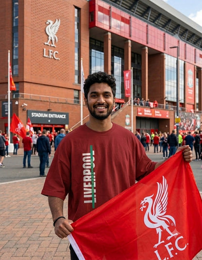 Liverpool Fan Unisex Terry Oversized Tee (Front Print)