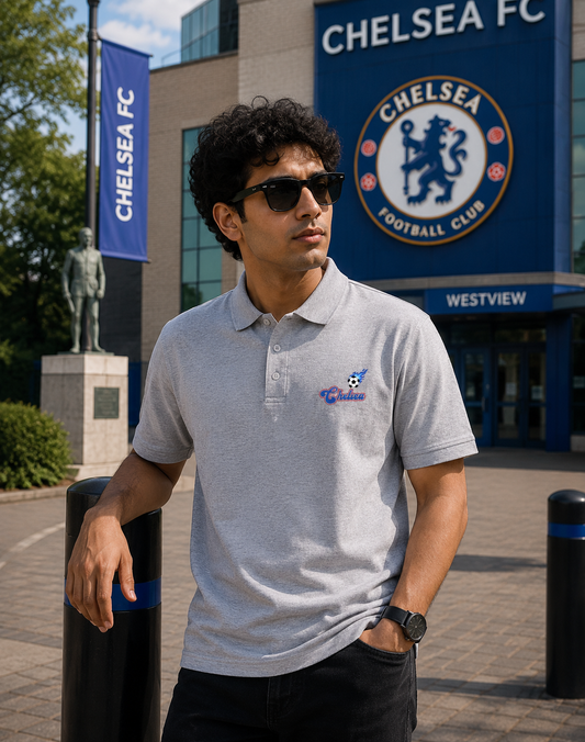 Chelsea Fan Embroidered Men's Polo