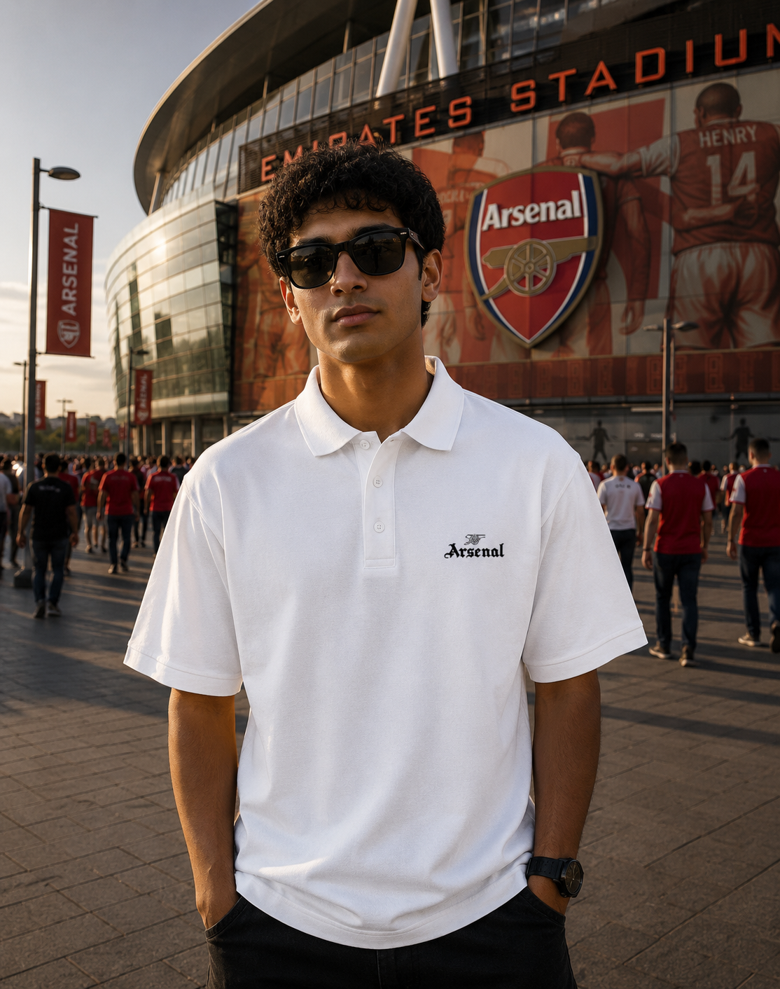 Arsenal Fan Embroidered Men's Polo