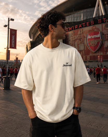 Arsenal Fan Unisex Terry Oversized Tee (Pocket Print)