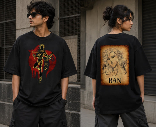 7 Deadly Sins Ban - Unisex Oversized Classic T-Shirt (Front & Back Print)