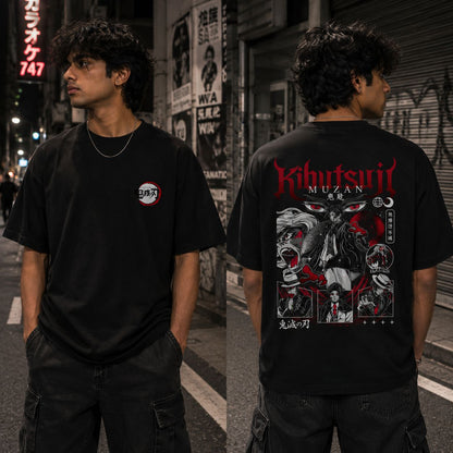 Kibutsiji Muzan - Unisex Oversized Classic T-Shirt (Front & Back Print)
