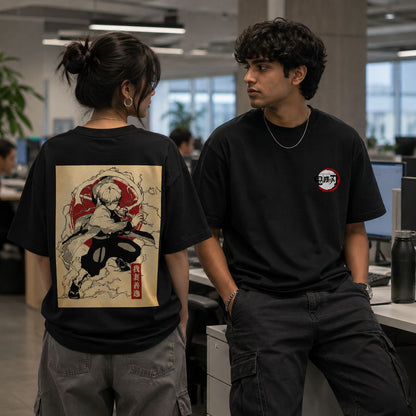 Zenitsu Demon Slayer - Unisex Oversized Classic T-Shirt (Front & Back Print)