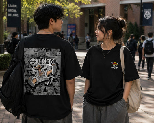 One Piece - Unisex Oversized Classic T-Shirt (Front & Back Print)