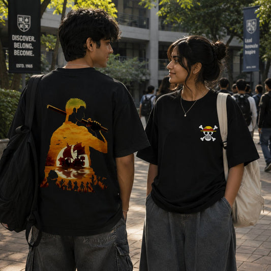One Piece Shadow - Unisex Oversized Classic T-Shirt (Front & Back Print)