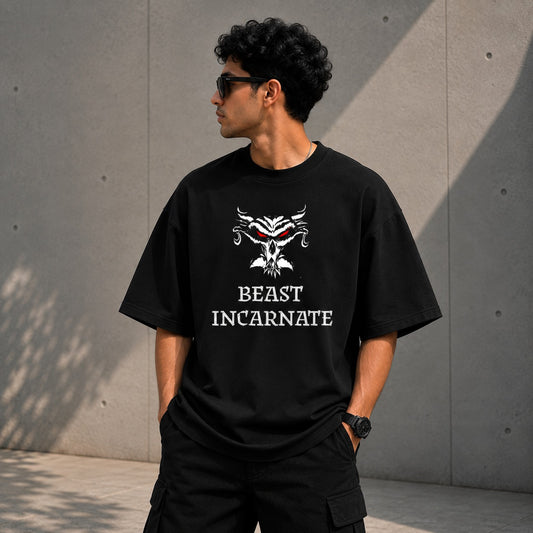 Beast Incarnate - Unisex Terry Oversized Tee