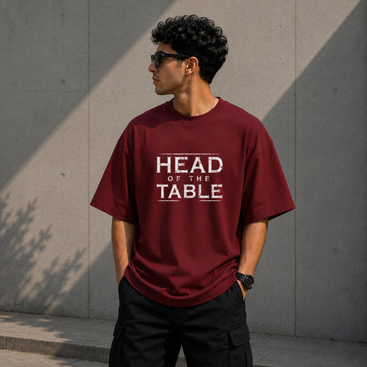 Head of The Table - Unisex Terry Oversized Tee