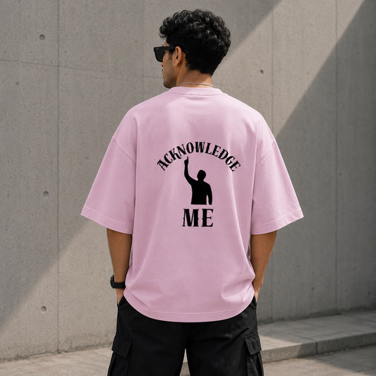 Acknowledge Me - Unisex Terry Oversized Tee